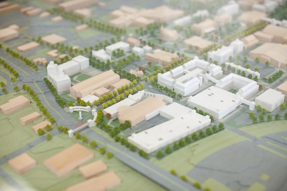Drury officials say alumni have tabbed donations for the ongoing campus master plan, shown in this 3D model.